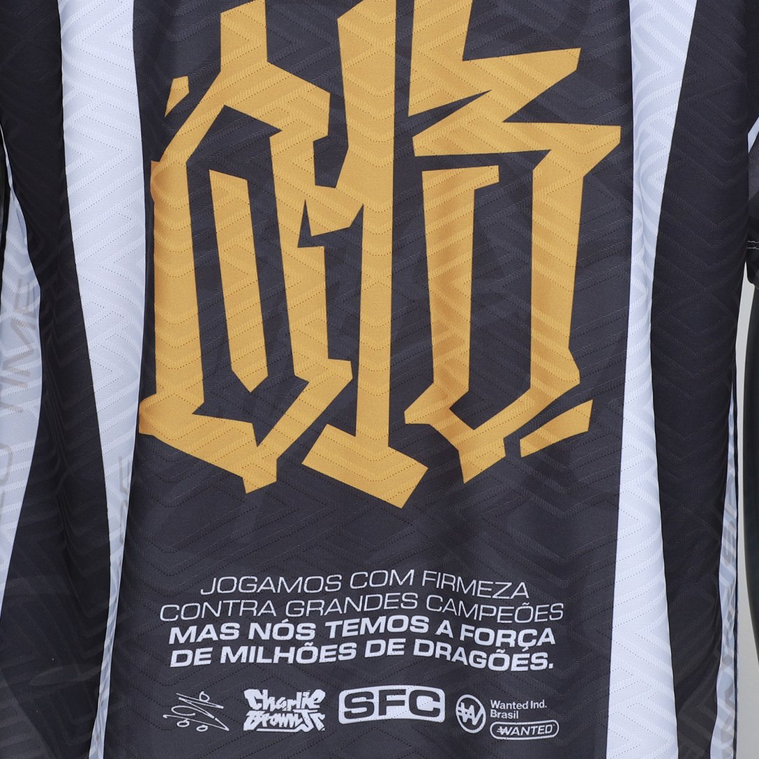 Camisa Polo Santos Eu Vim de Santos Masculina - Branco